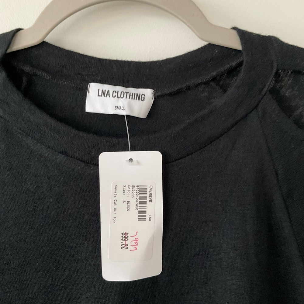 LNA Black Cut Out Tshirt Size S